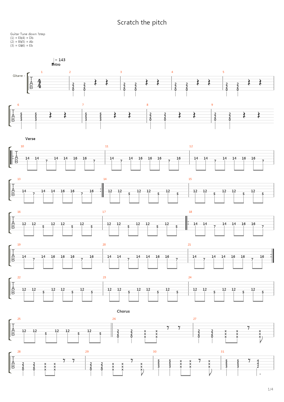 Scratch The Pitch吉他谱