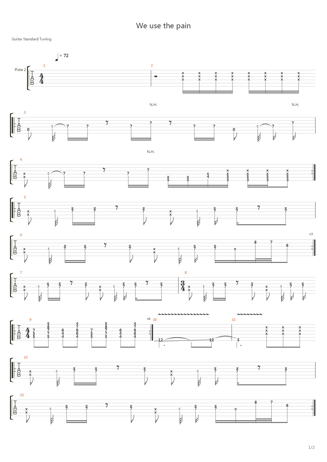 We Use The Pain吉他谱