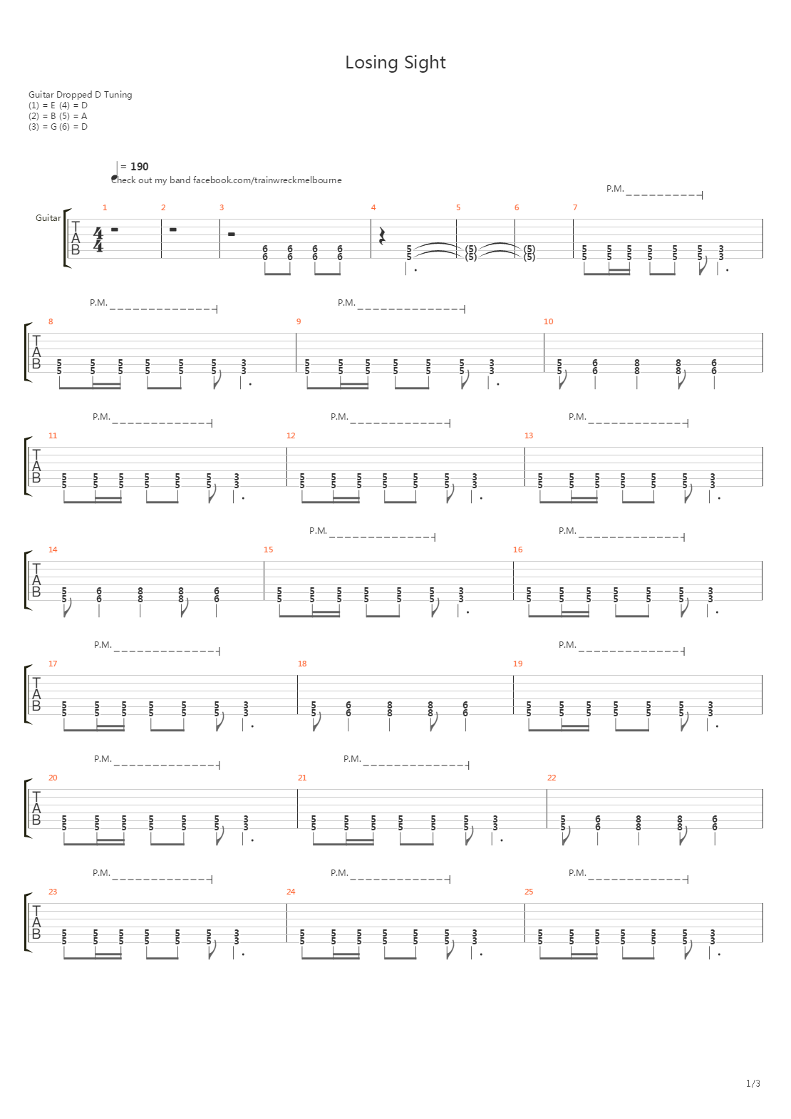 Losing Sight吉他谱