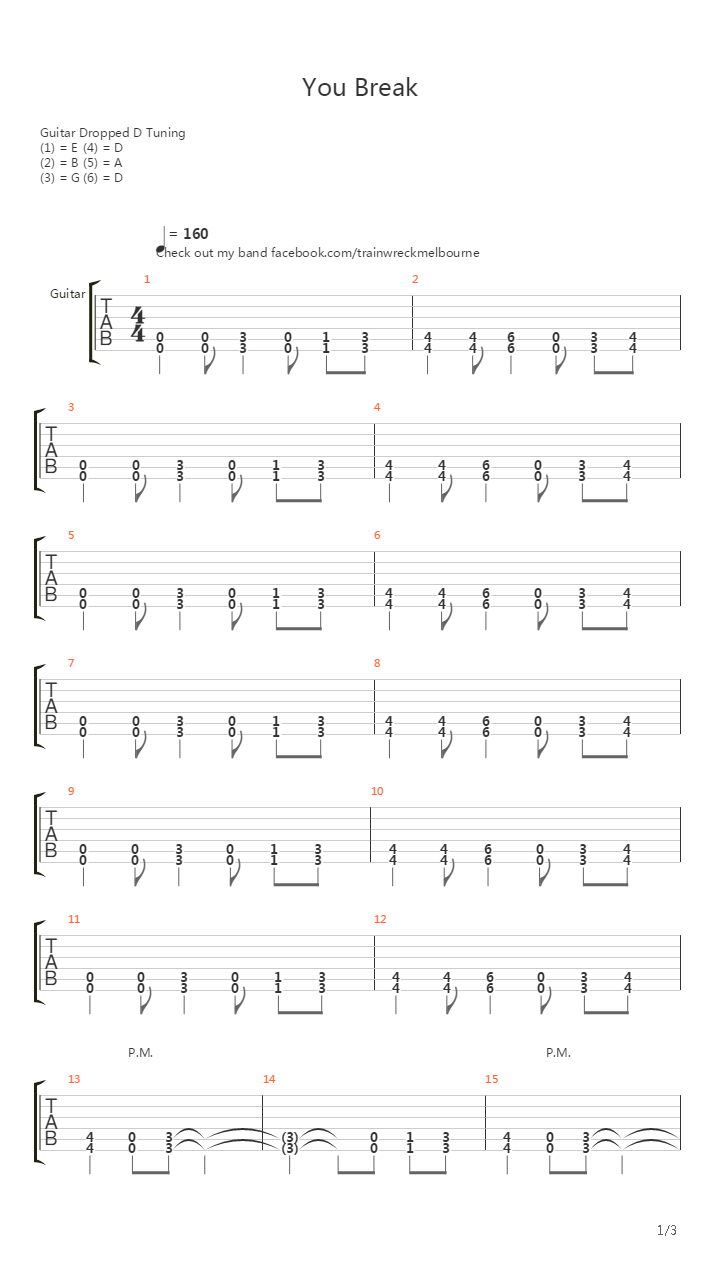 You Break吉他谱