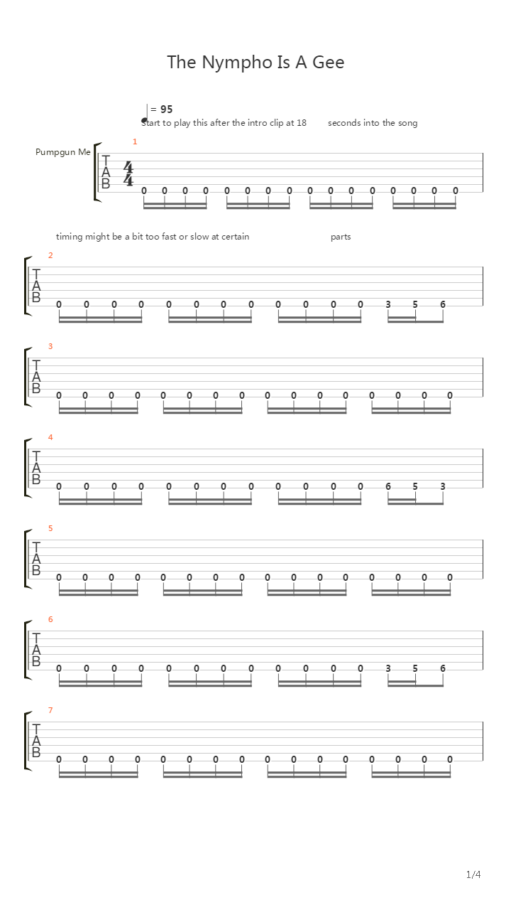 The Nympho Is A Gee吉他谱