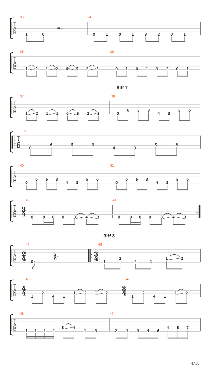 Coprophilic Asphyxia吉他谱