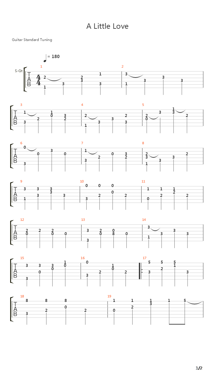A Little Love吉他谱