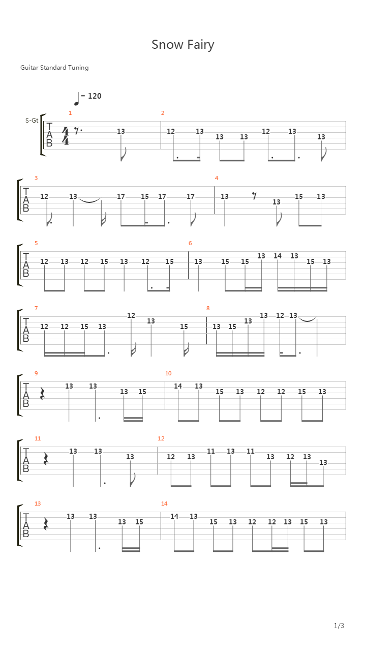 Snow Fairy吉他谱