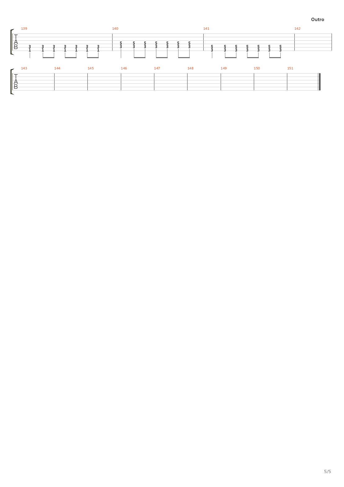 Scared Out吉他谱