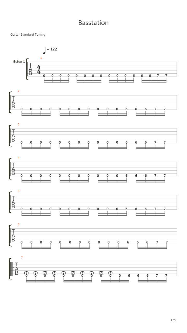 Basstation吉他谱