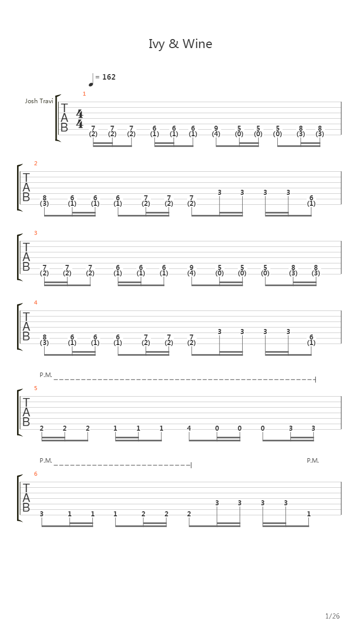 Ivy Wine吉他谱