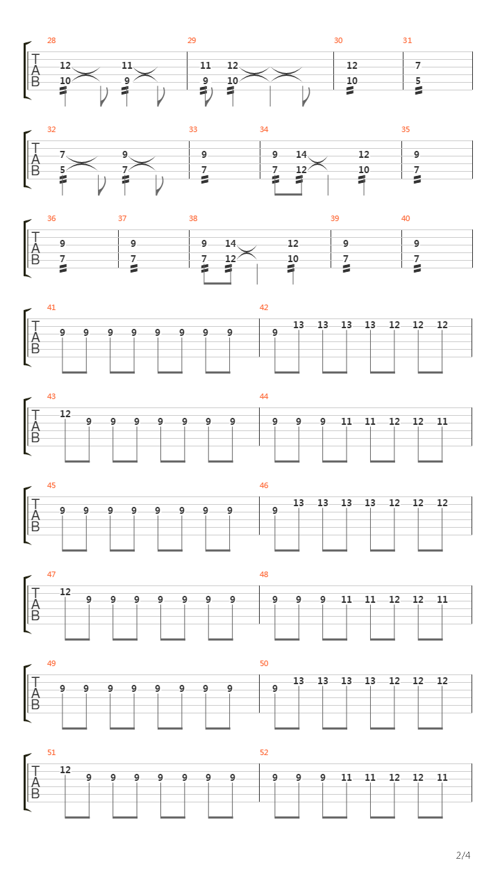 Below The Ever Setting Sun吉他谱