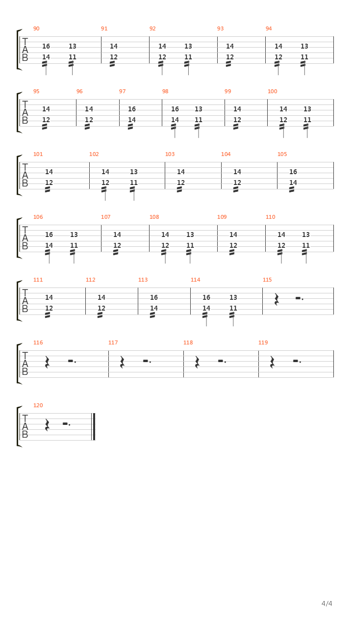 Below The Ever Setting Sun吉他谱
