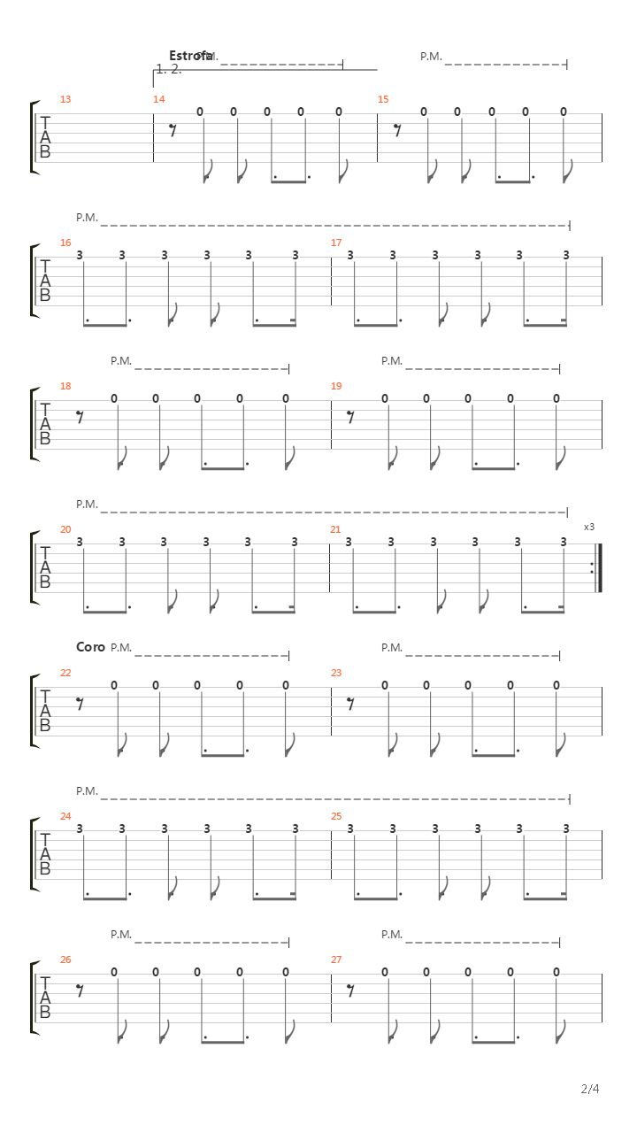 Levantate吉他谱