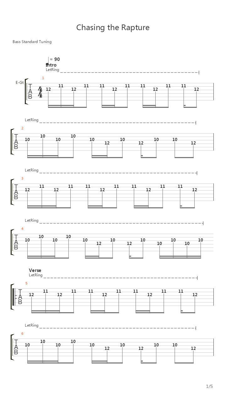 Chasing The Rapture吉他谱