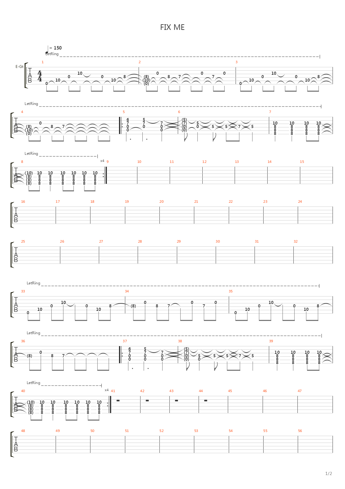 Fix Me吉他谱