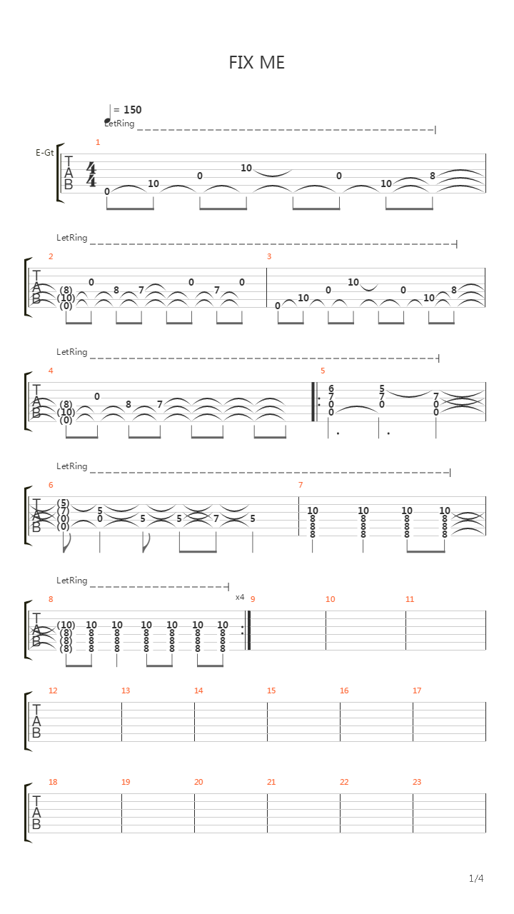 Fix Me吉他谱