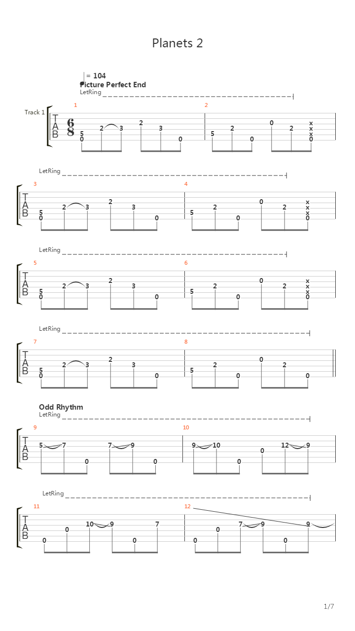 Planets 2吉他谱