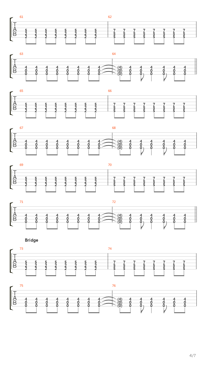 Seasons To Cycles吉他谱