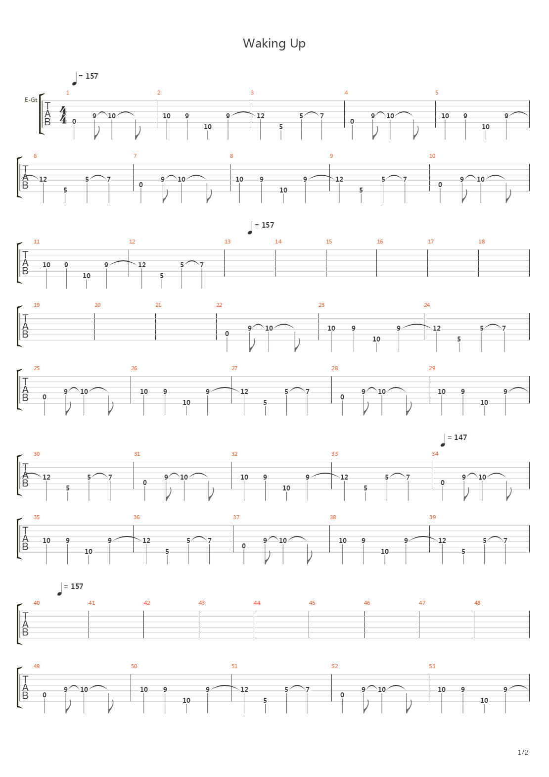 Waking Up吉他谱