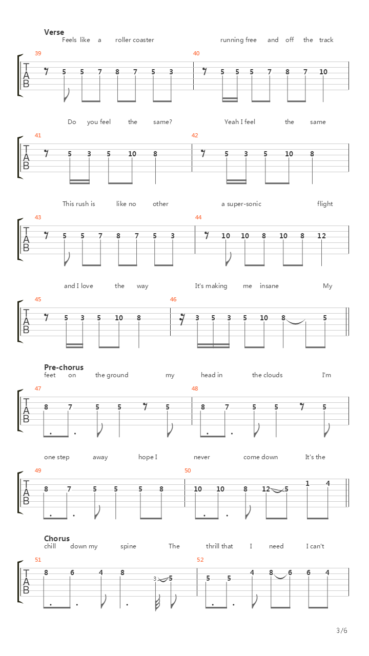 The One Thing吉他谱