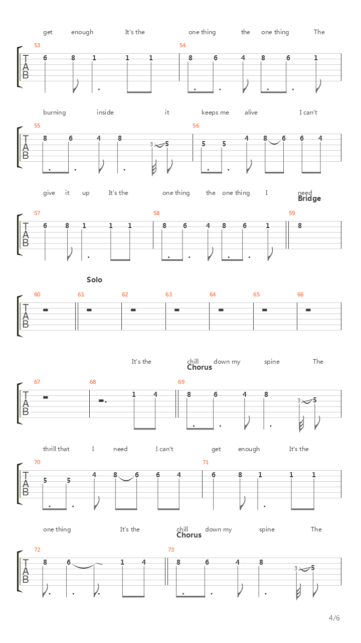 The One Thing吉他谱