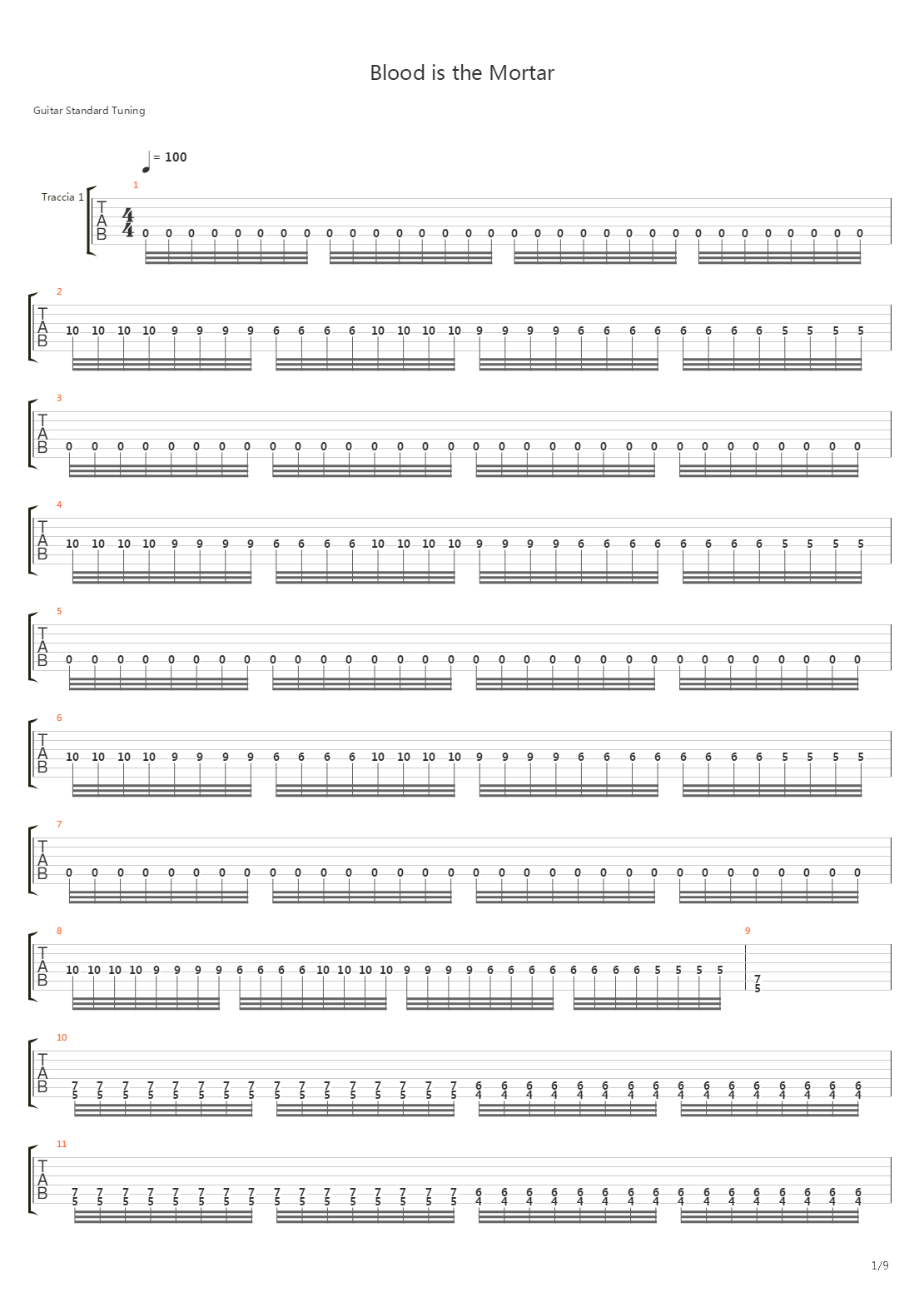 Blood Is The Mortar吉他谱
