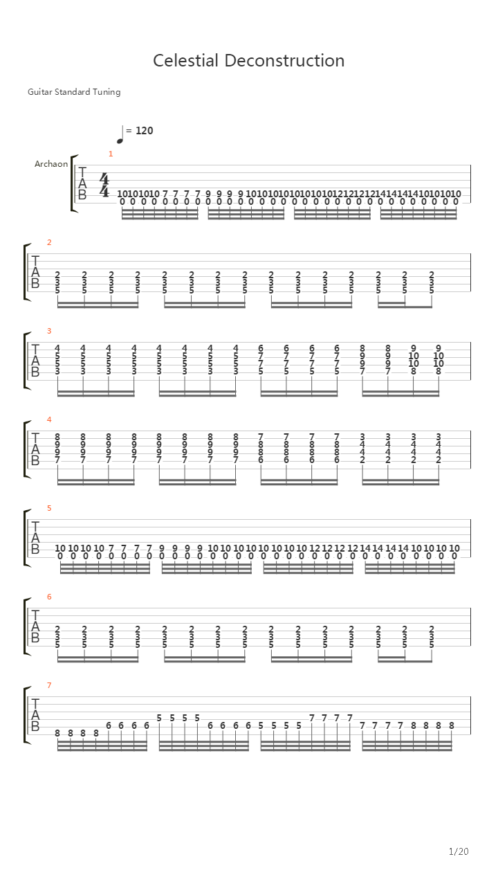 Celestial Deconstruction吉他谱