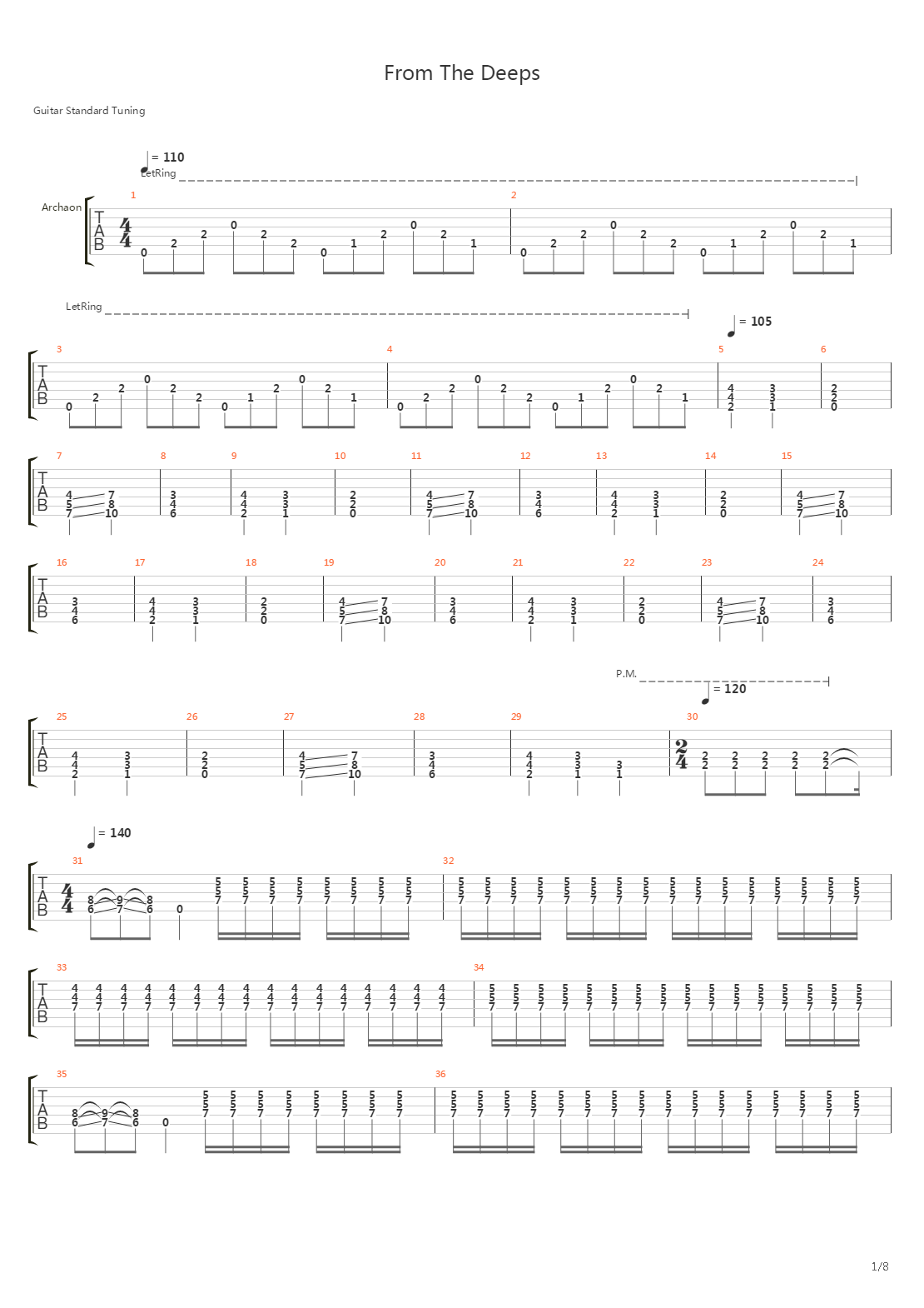From The Deeps吉他谱
