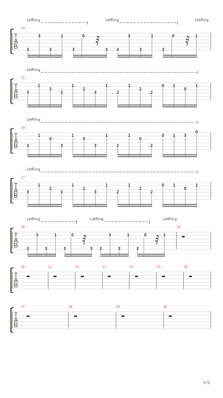 Away From The Sun吉他谱