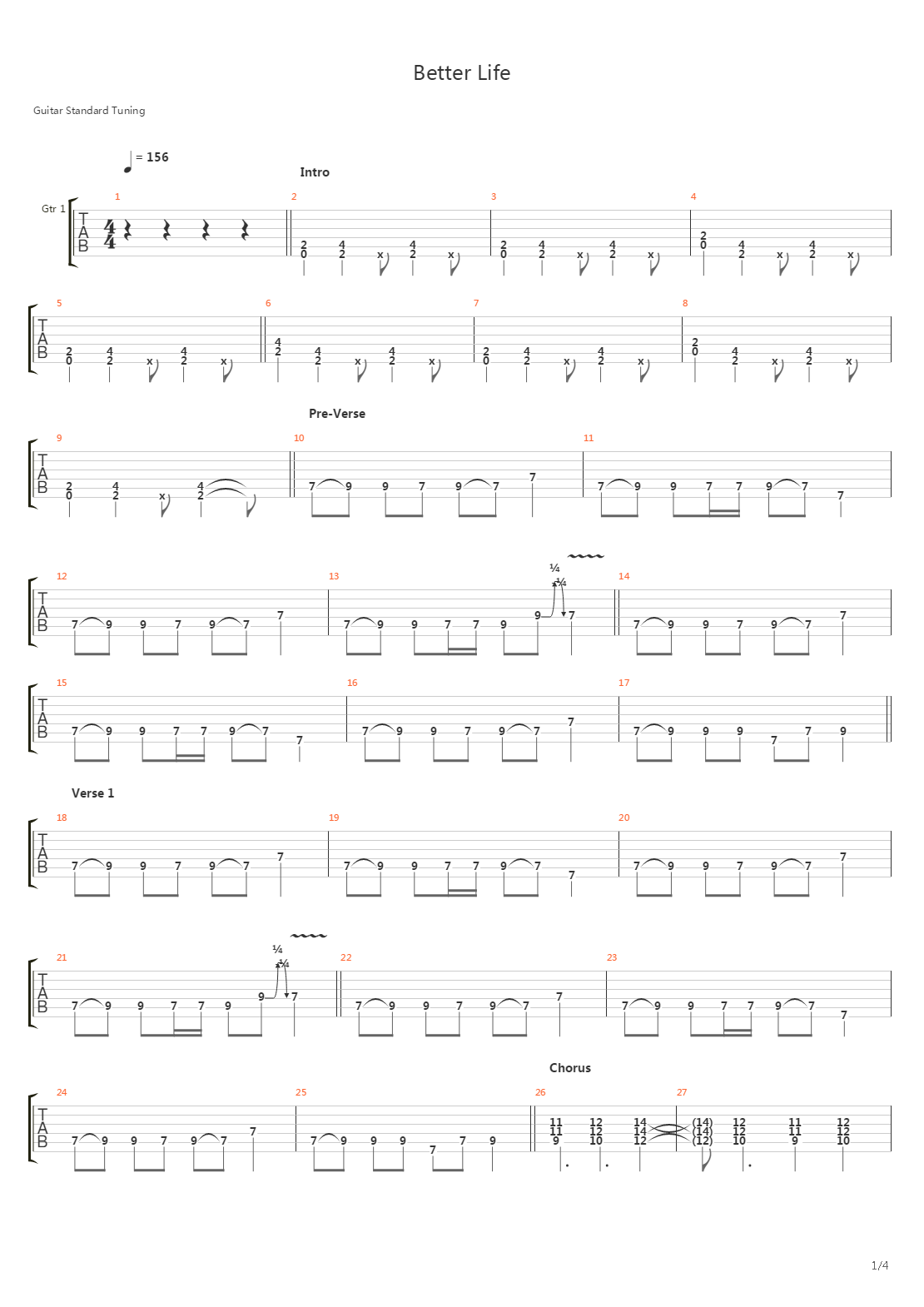 Better Life吉他谱