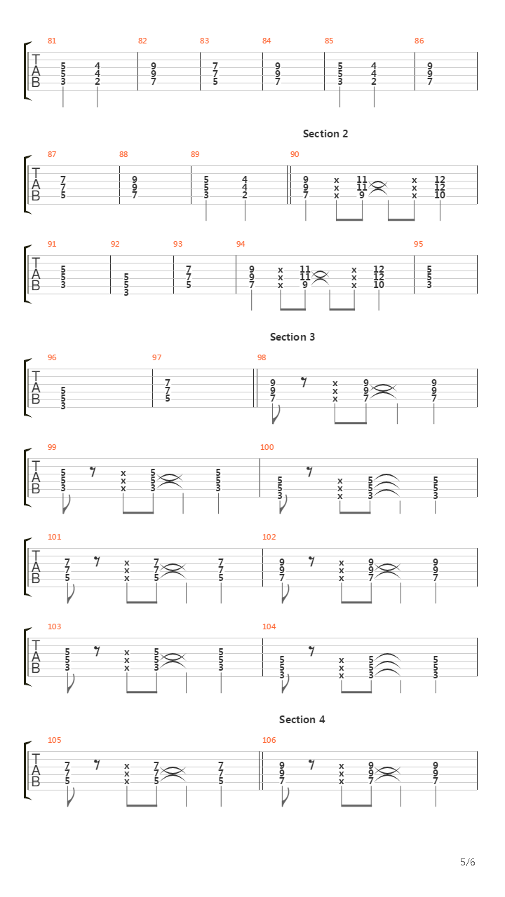 Going Down In Flames吉他谱