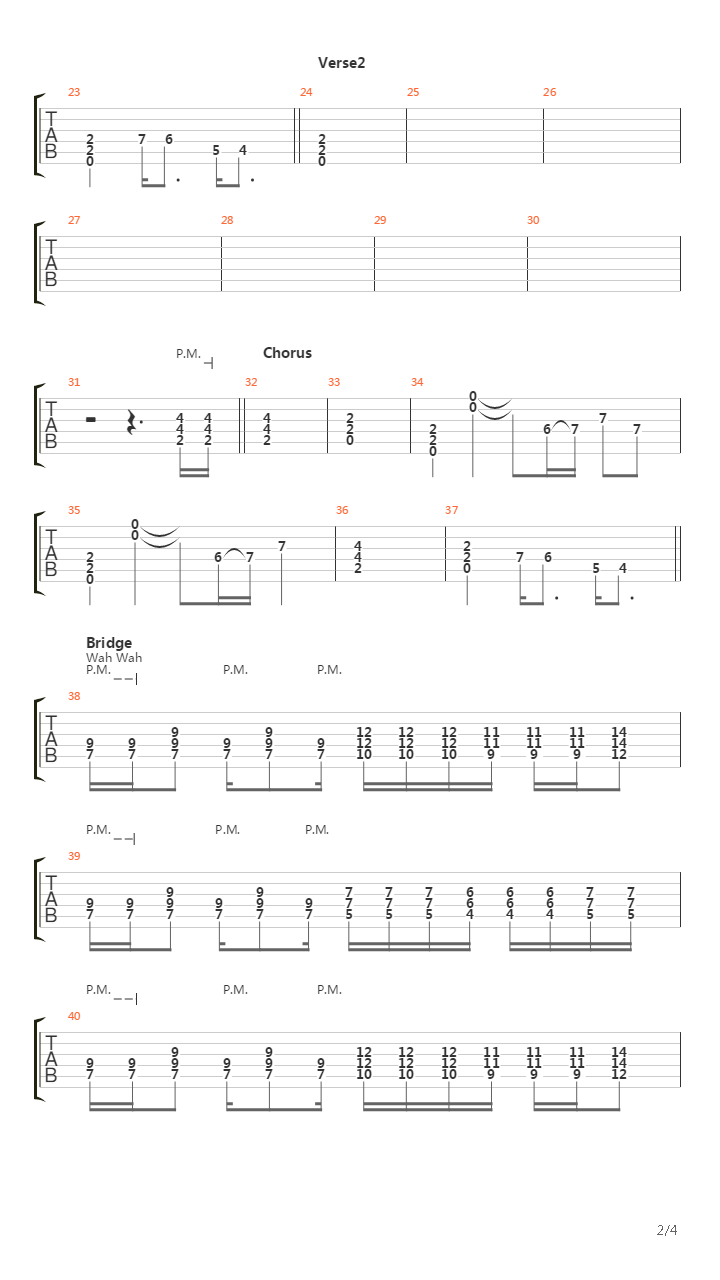 Running Out Of Days吉他谱