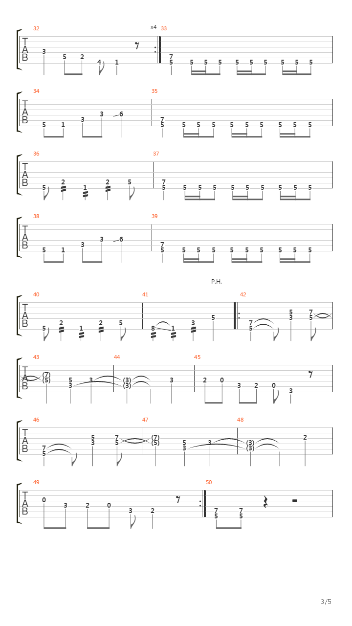 Fear On The Bridge吉他谱