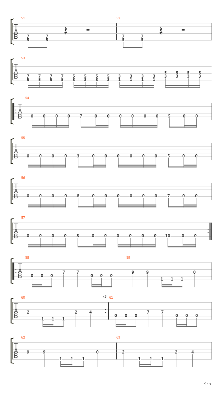 Fear On The Bridge吉他谱
