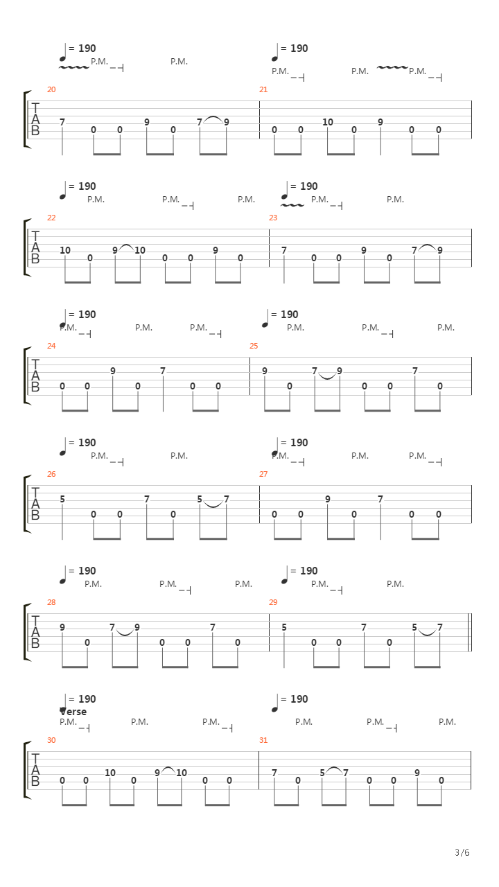 Preminition Of Pain吉他谱