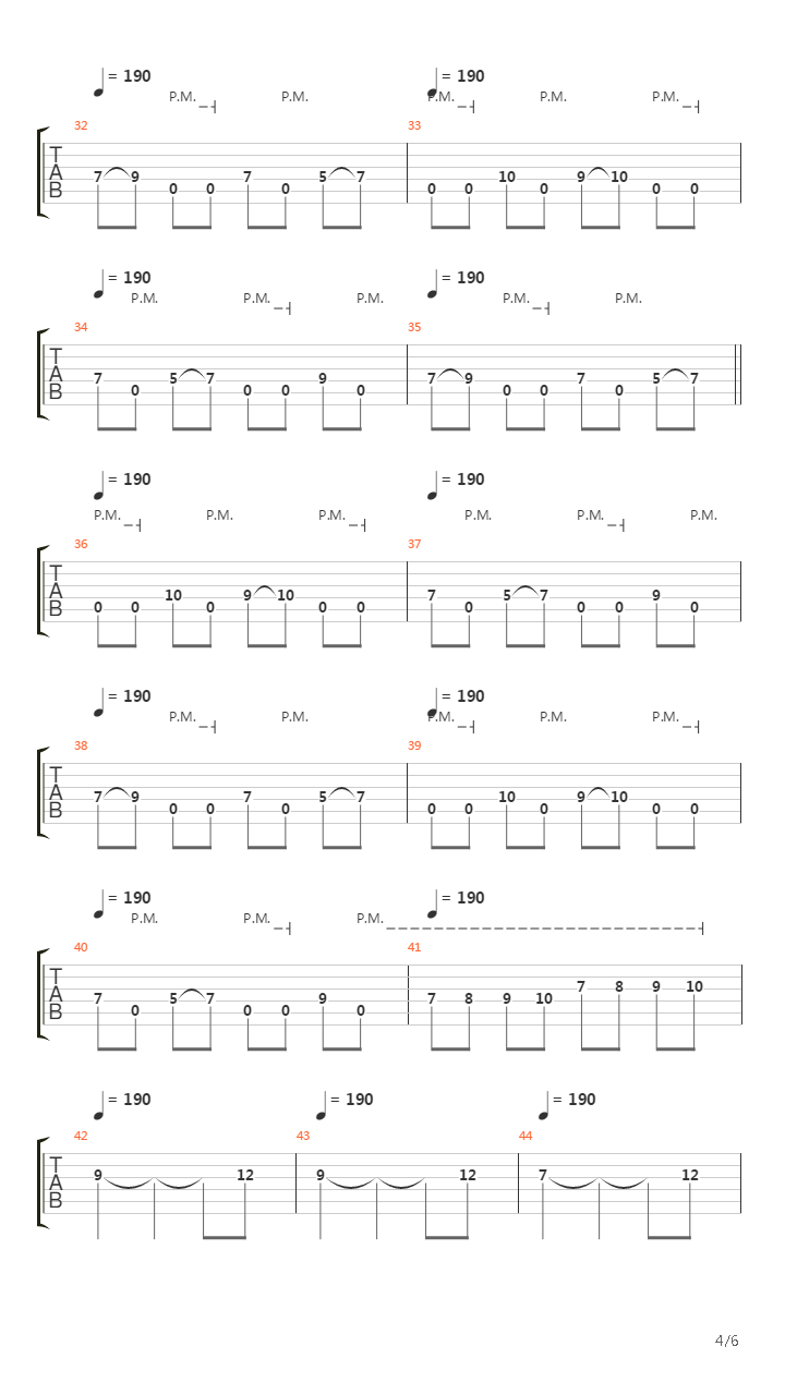 Preminition Of Pain吉他谱