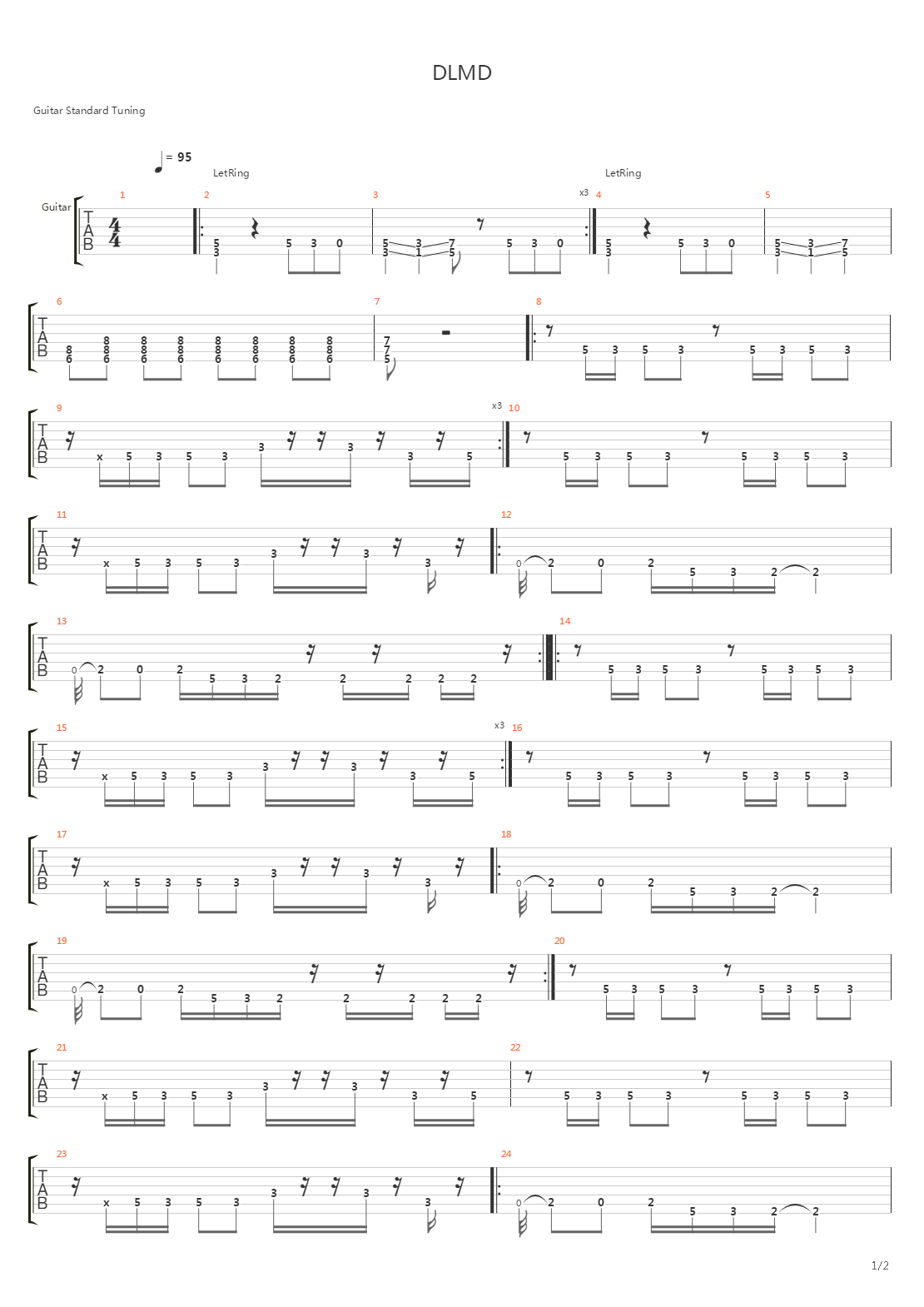 Dlmd吉他谱