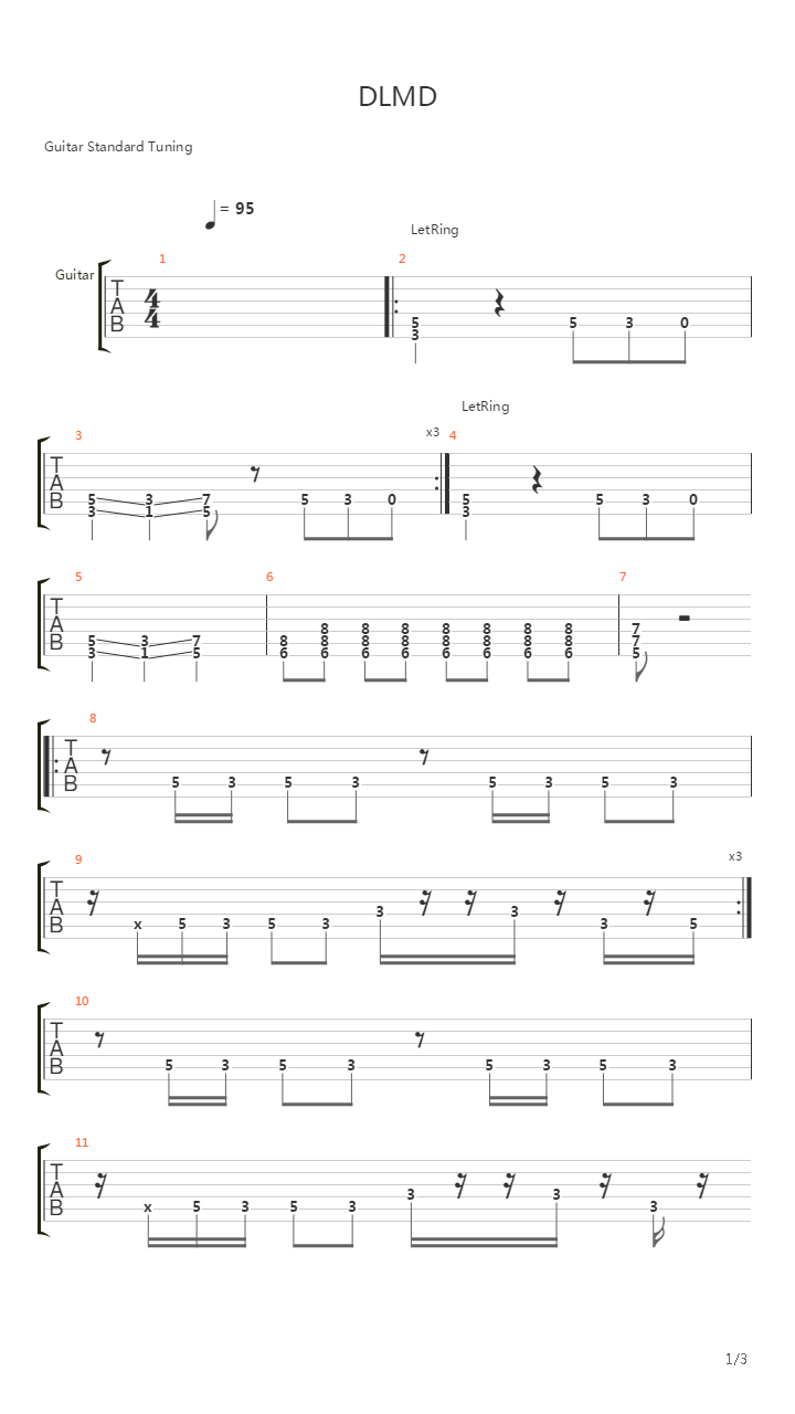 Dlmd吉他谱