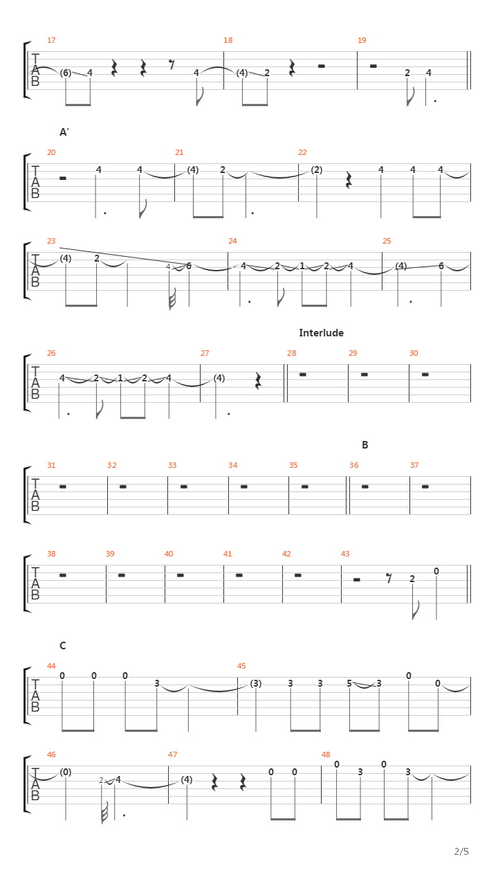 Purpose吉他谱