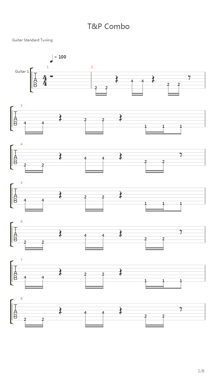 T P Combo吉他谱