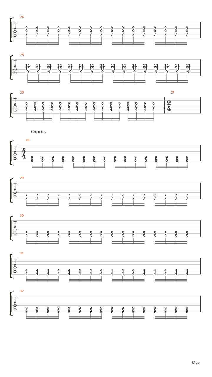 At The End Of August吉他谱