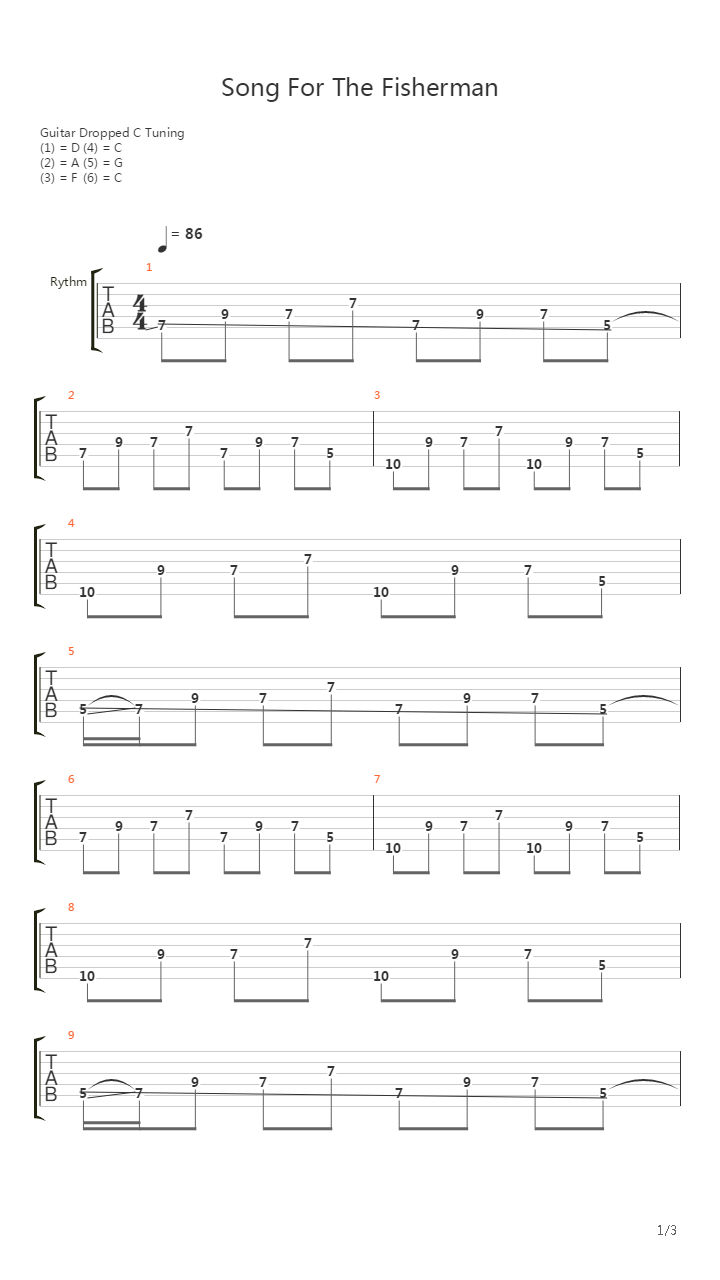 Song For The Fisherman吉他谱