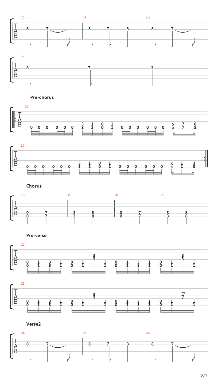 Turns To Ashes吉他谱