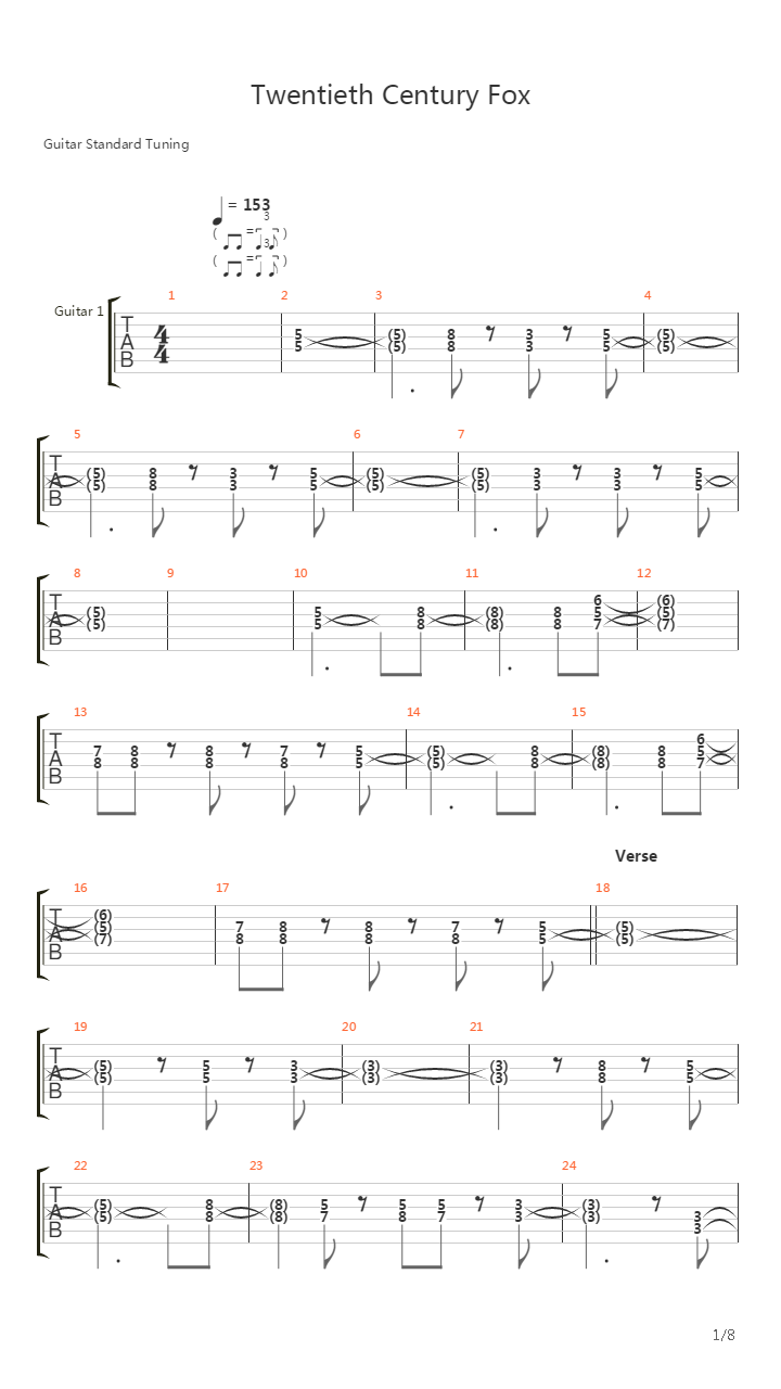 Twentieth Century Fox吉他谱