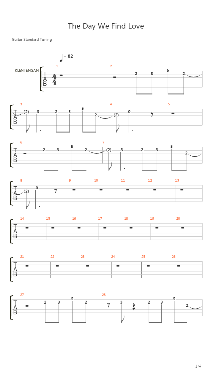 The Day We Find Love吉他谱