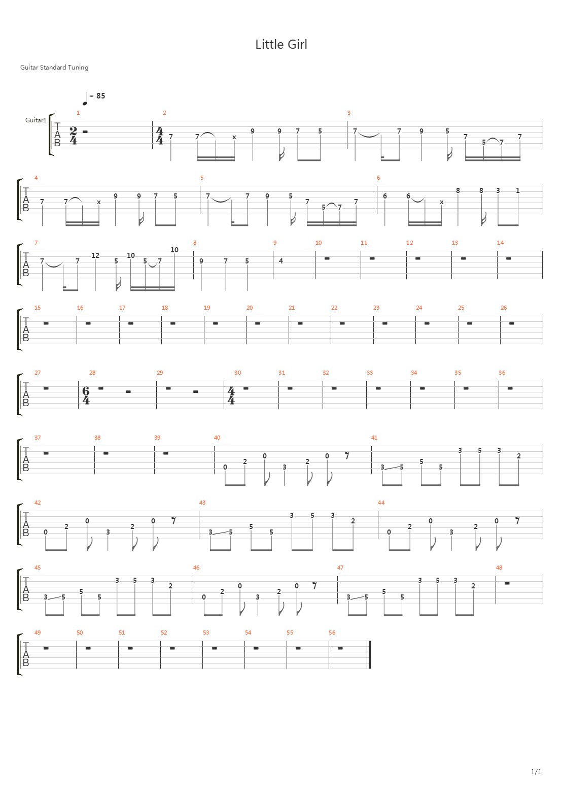 Little Girl吉他谱