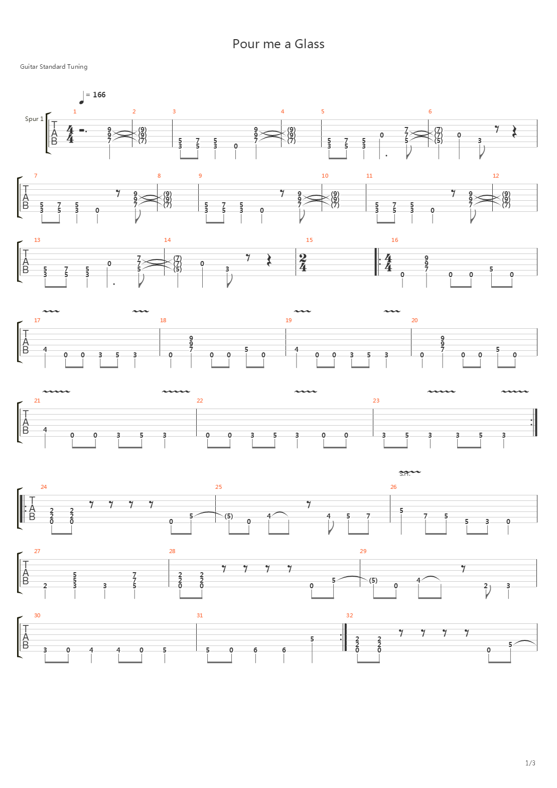Pour Me A Glass吉他谱