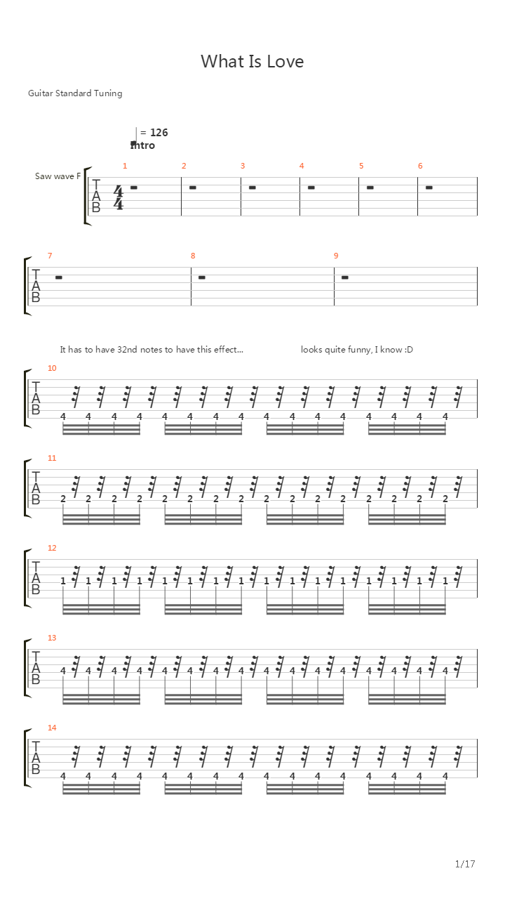 What Is Love吉他谱