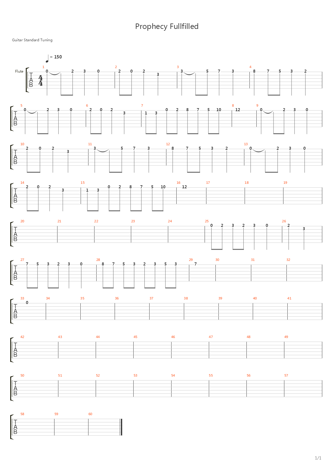 Prophecy Fullfilled吉他谱