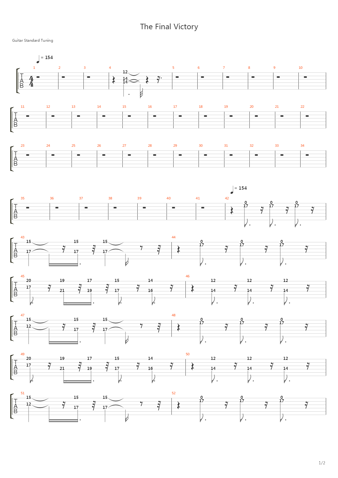 The Final Victory吉他谱