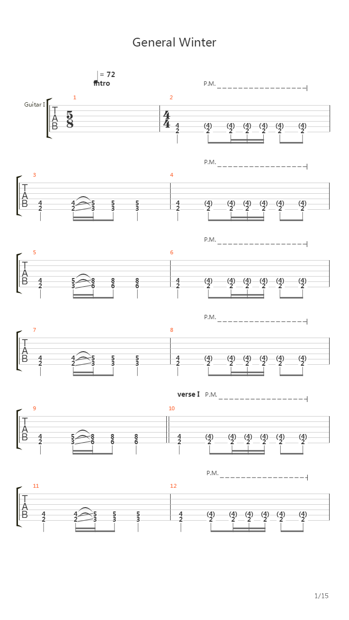 General Winter吉他谱