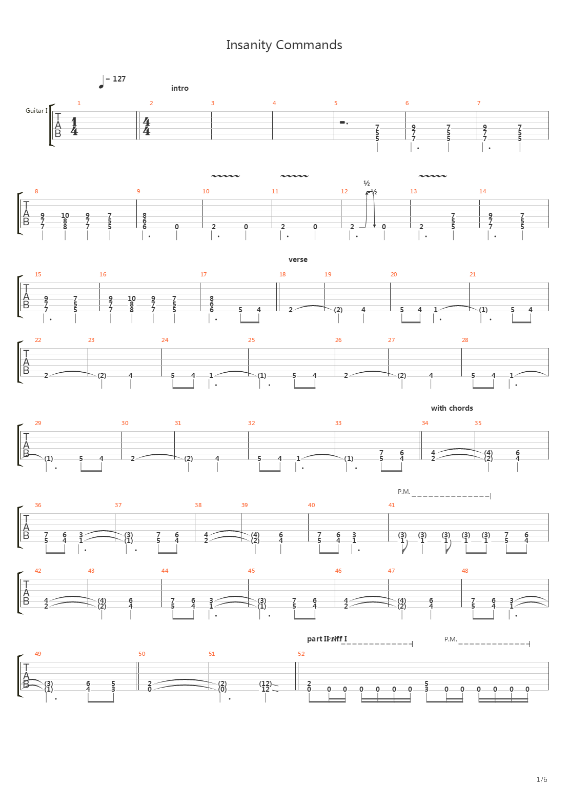 Insanity Commands吉他谱