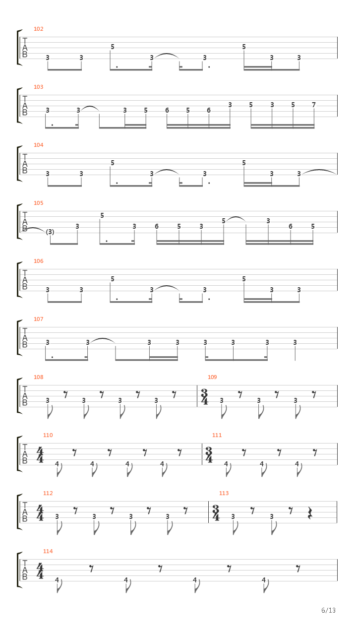 The Point Of No Return吉他谱